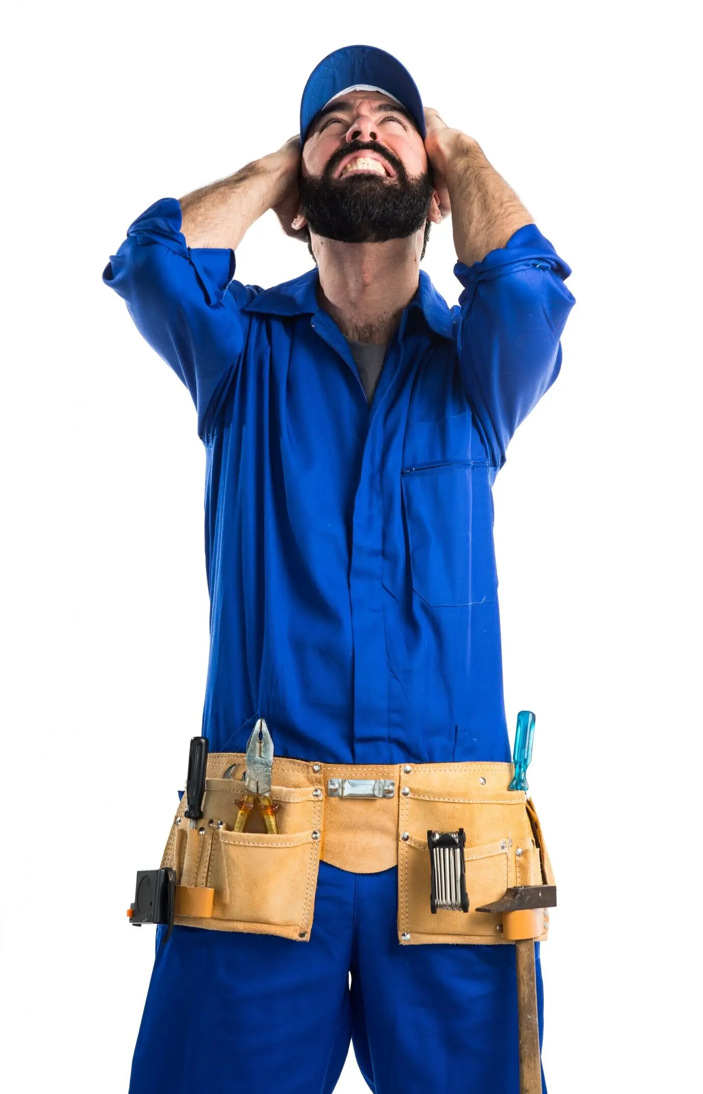 a plumber who is frustrated